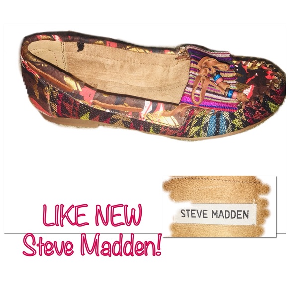 Steve Madden Shoes - • STEVE MADDEN | LIKE NEW | Boho Tribal Loafers •